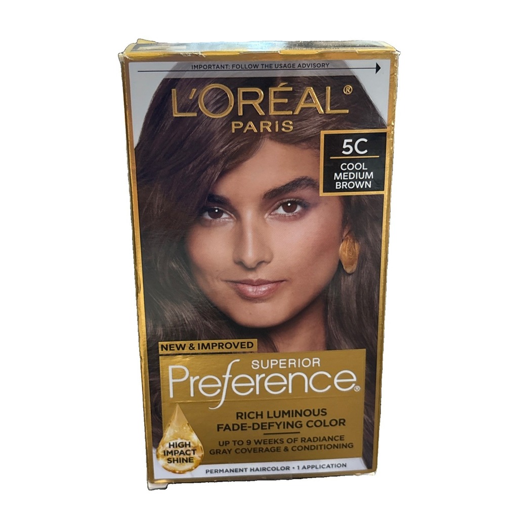 L'Oréal Paris Superior Preference 5C Cool Medium Brown Hair Color New In Box